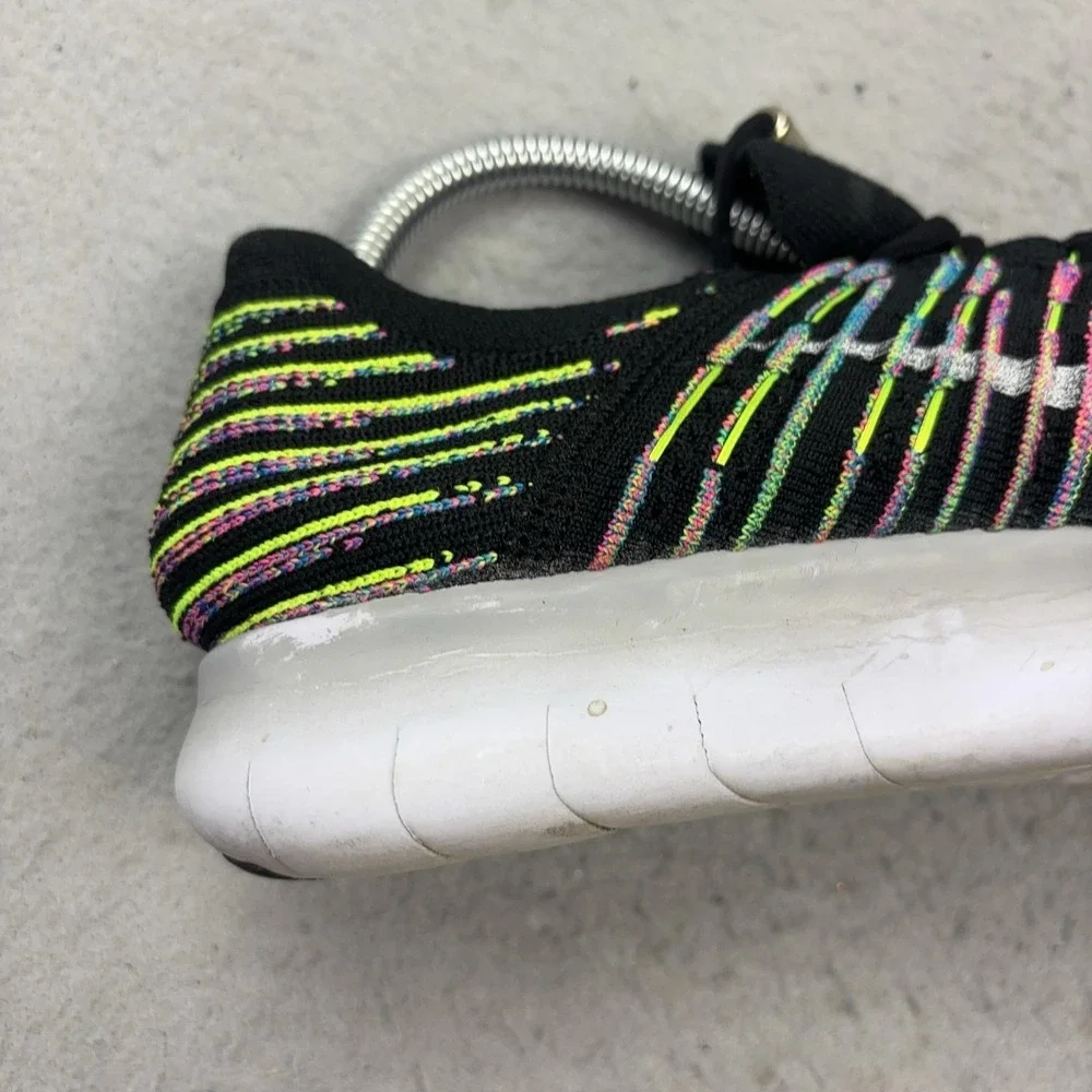 Nike Free RN Flyknit Shoes Womens Size 7.5 Black Running Sneakers Cushioned